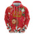 Spain Tio de Nadal Christmas Hoodie Traditional Christmas Log Red Version - Wonder Print Shop