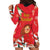 Spain Tio de Nadal Christmas Hoodie Dress Traditional Christmas Log Red Version - Wonder Print Shop