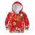 Spain Tio de Nadal Christmas Kid Hoodie Traditional Christmas Log Red Version - Wonder Print Shop