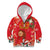 Spain Tio de Nadal Christmas Kid Hoodie Traditional Christmas Log Red Version - Wonder Print Shop