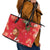 Spain Tio de Nadal Christmas Leather Tote Bag Traditional Christmas Log Red Version - Wonder Print Shop