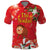 Spain Tio de Nadal Christmas Polo Shirt Traditional Christmas Log Red Version - Wonder Print Shop