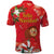 Spain Tio de Nadal Christmas Polo Shirt Traditional Christmas Log Red Version - Wonder Print Shop