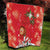 Spain Tio de Nadal Christmas Quilt Traditional Christmas Log Red Version - Wonder Print Shop