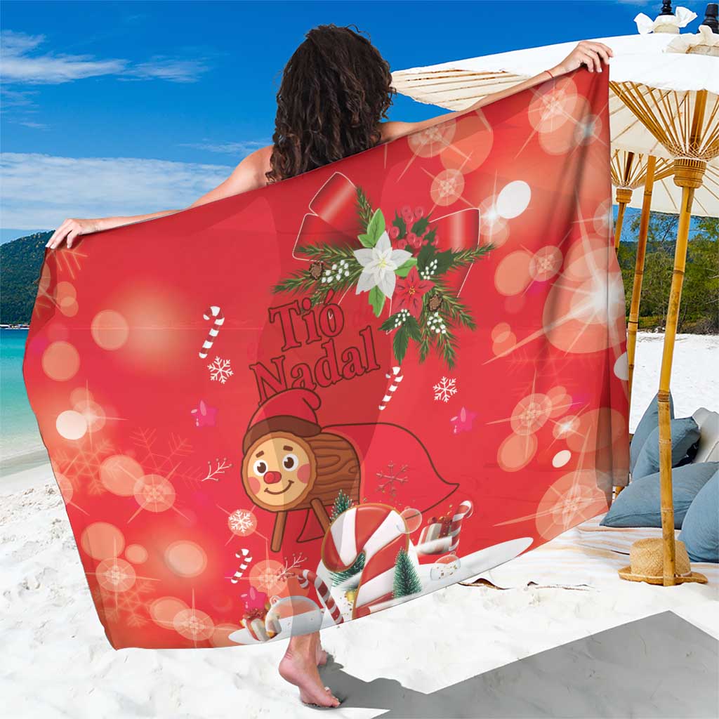 Spain Tió de Nadal Christmas Sarong Traditional Christmas Log Red Version