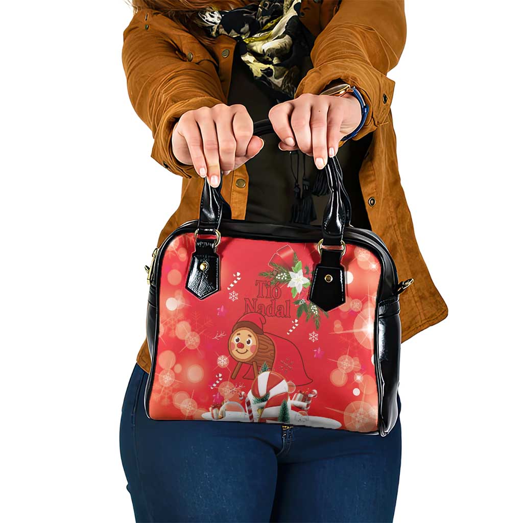 Spain Tió de Nadal Christmas Shoulder Handbag Traditional Christmas Log Red Version