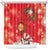 Spain Tió de Nadal Christmas Shower Curtain Traditional Christmas Log Red Version