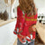 Spain Tió de Nadal Christmas Women Casual Shirt Traditional Christmas Log Red Version