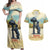 Spain El Oso y el Madrono Couples Matching Off Shoulder Maxi Dress and Hawaiian Shirt Madrid City Watercolor - Wonder Print Shop