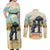 Spain El Oso y el Madrono Couples Matching Off Shoulder Maxi Dress and Long Sleeve Button Shirt Madrid City Watercolor - Wonder Print Shop