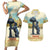 Spain El Oso y el Madrono Couples Matching Short Sleeve Bodycon Dress and Hawaiian Shirt Madrid City Watercolor - Wonder Print Shop