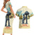 Spain El Oso y el Madrono Couples Matching Short Sleeve Bodycon Dress and Hawaiian Shirt Madrid City Watercolor - Wonder Print Shop