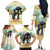 Spain El Oso y el Madrono Family Matching Off The Shoulder Long Sleeve Dress and Hawaiian Shirt Madrid City Watercolor - Wonder Print Shop