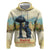 Spain El Oso y el Madrono Hoodie Madrid City Watercolor - Wonder Print Shop