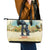 Spain El Oso y el Madrono Leather Tote Bag Madrid City Watercolor - Wonder Print Shop