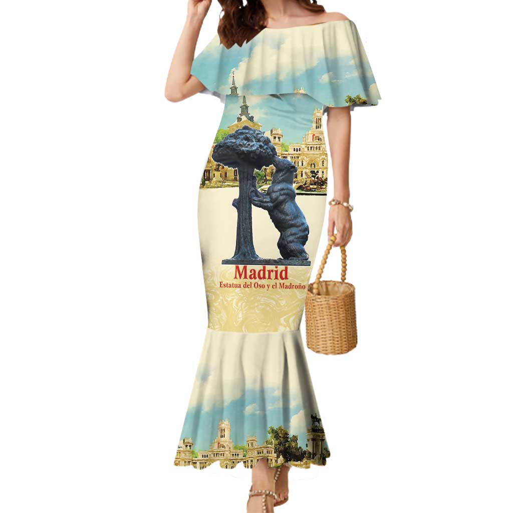 Spain El Oso y el Madrono Mermaid Dress Madrid City Watercolor - Wonder Print Shop