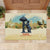 Spain El Oso y el Madrono Rubber Doormat Madrid City Watercolor - Wonder Print Shop