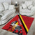 Personalized Belgium Area Rug Lion Rampant With Belgium Flag Colors - Wonder Print Shop