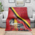 Personalized Belgium Blanket Lion Rampant With Belgium Flag Colors