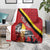 Personalized Belgium Blanket Lion Rampant With Belgium Flag Colors