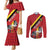 Personalized Belgium Couples Matching Mermaid Dress and Long Sleeve Button Shirt Lion Rampant With Belgium Flag Colors