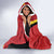 Personalized Belgium Hooded Blanket Lion Rampant With Belgium Flag Colors