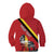 Personalized Belgium Kid Hoodie Lion Rampant With Belgium Flag Colors - Wonder Print Shop