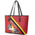 Personalized Belgium Leather Tote Bag Lion Rampant With Belgium Flag Colors - Wonder Print Shop