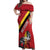 Personalized Belgium Off Shoulder Maxi Dress Lion Rampant With Belgium Flag Colors - Wonder Print Shop