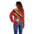 Personalized Belgium Off Shoulder Sweater Lion Rampant With Belgium Flag Colors