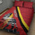 Personalized Belgium Quilt Bed Set Lion Rampant With Belgium Flag Colors - Wonder Print Shop