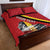 Personalized Belgium Quilt Bed Set Lion Rampant With Belgium Flag Colors - Wonder Print Shop