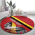 Personalized Belgium Round Carpet Lion Rampant With Belgium Flag Colors