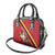 Personalized Belgium Shoulder Handbag Lion Rampant With Belgium Flag Colors