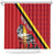 Personalized Belgium Shower Curtain Lion Rampant With Belgium Flag Colors