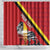 Personalized Belgium Shower Curtain Lion Rampant With Belgium Flag Colors