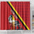 Personalized Belgium Shower Curtain Lion Rampant With Belgium Flag Colors