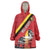 Personalized Belgium Wearable Blanket Hoodie Lion Rampant With Belgium Flag Colors