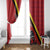 Personalized Belgium Window Curtain Lion Rampant With Belgium Flag Colors - Wonder Print Shop