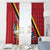 Personalized Belgium Window Curtain Lion Rampant With Belgium Flag Colors - Wonder Print Shop