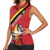 Personalized Belgium Women Sleeveless Polo Shirt Lion Rampant With Belgium Flag Colors - Wonder Print Shop