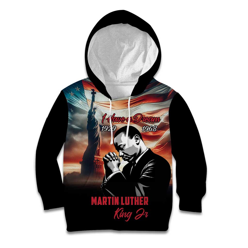 I Have a Dream MLK Day Kid Hoodie The Time Is Always Right To Do What Is Right - Wonder Print Shop