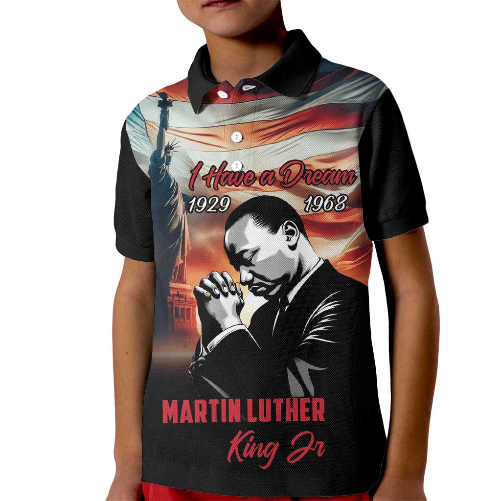 I Have a Dream MLK Day Kid Polo Shirt The Time Is Always Right To Do What Is Right - Wonder Print Shop