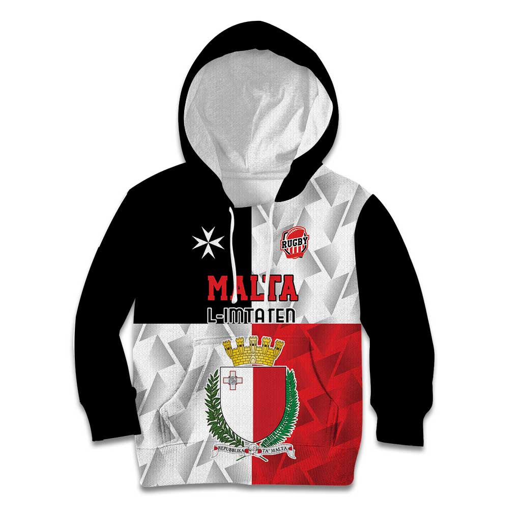 Custom Malta Rugby Kid Hoodie L-imtaten Go Champions - Wonder Print Shop