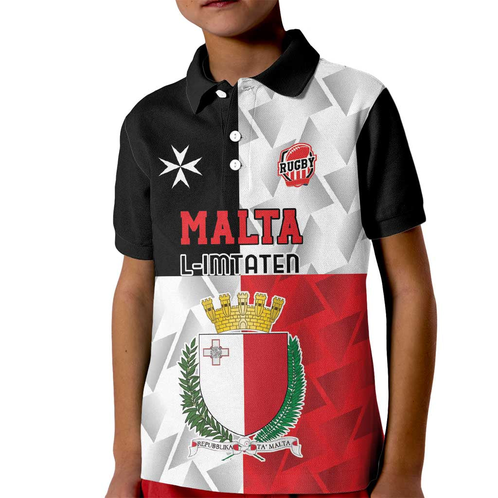 Custom Malta Rugby Kid Polo Shirt L-imtaten Go Champions - Wonder Print Shop