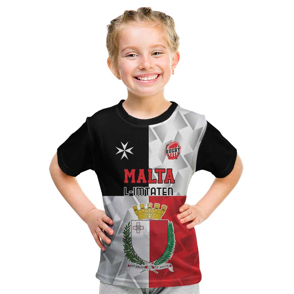 Custom Malta Rugby Kid T Shirt L-imtaten Go Champions - Wonder Print Shop