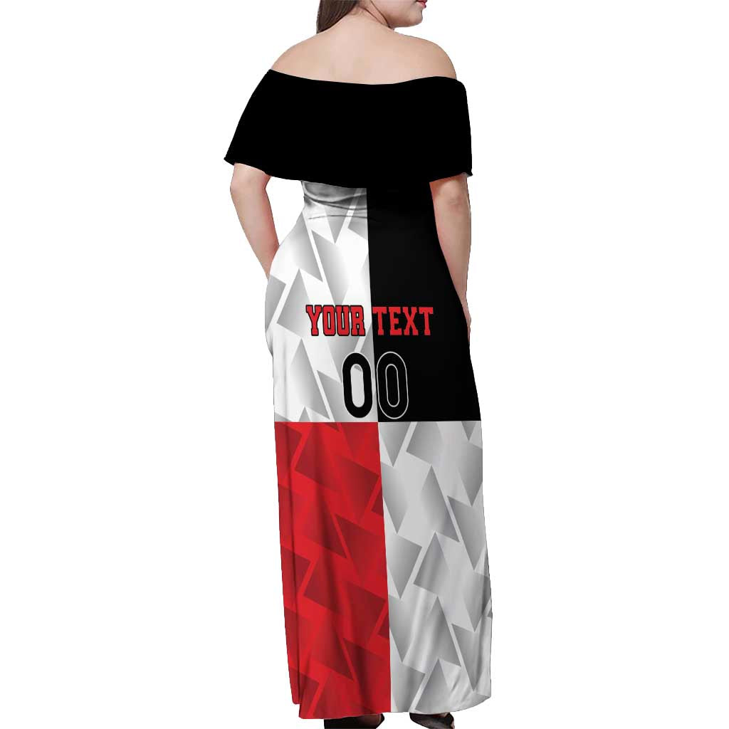 Custom Malta Rugby Off Shoulder Maxi Dress L-imtaten Go Champions - Wonder Print Shop