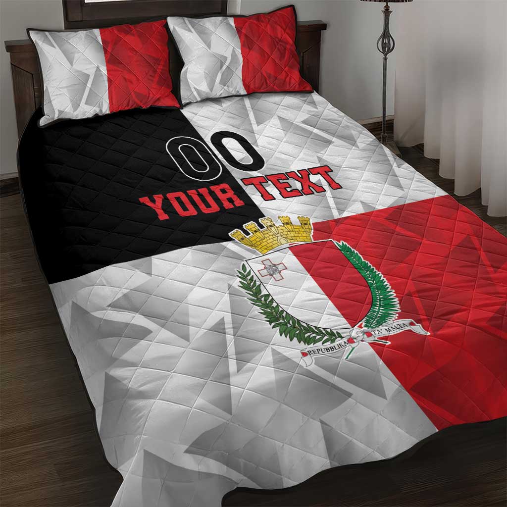 Custom Malta Rugby Quilt Bed Set L-imtaten Go Champions - Wonder Print Shop