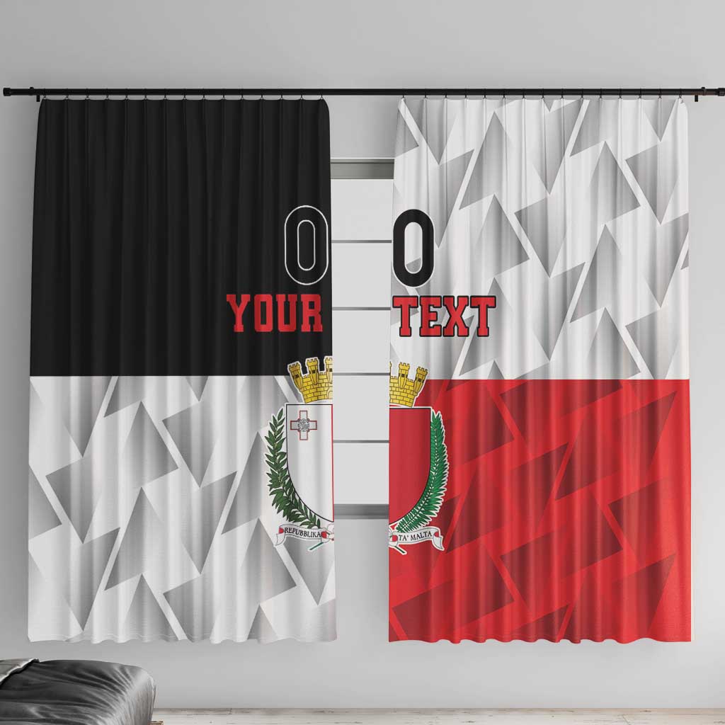 Custom Malta Rugby Window Curtain L-imtaten Go Champions - Wonder Print Shop