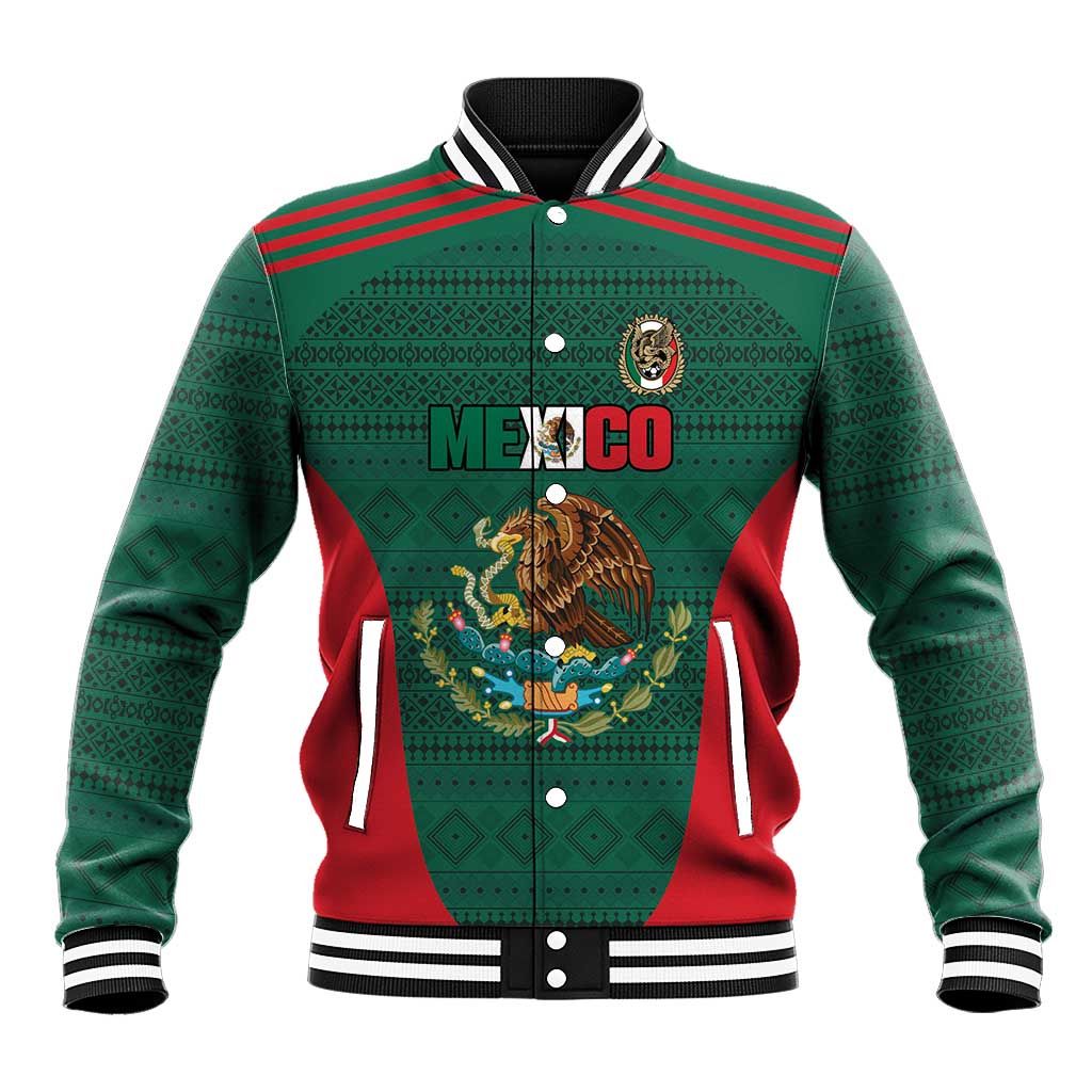 Custom Mexico Football Baseball Jacket Aztec Eagle Spirit - Wonder Print Shop